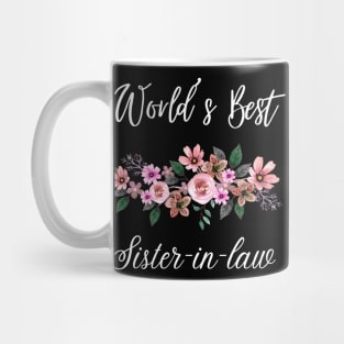 world’s best sister-in-law Sister In Law Shirts Cute with flowers Mug